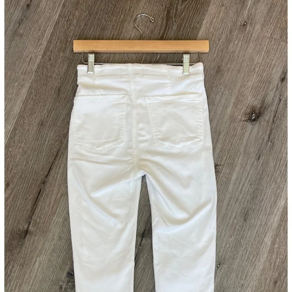 We The Free White Jeans Size 26 NWT Skinny Stretch High Rise High Waist Raw‎ Hem